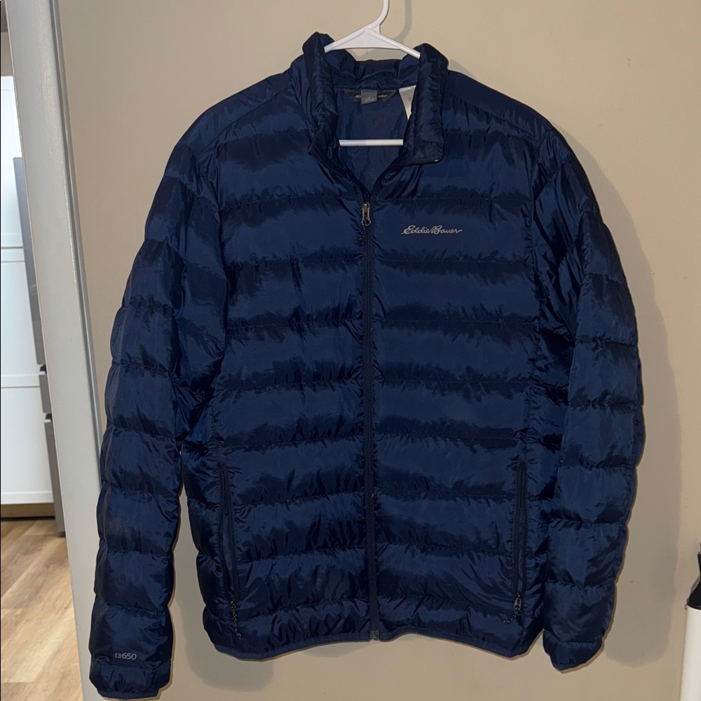 Eddie Bauer Men's Navy Puffer Jacket
